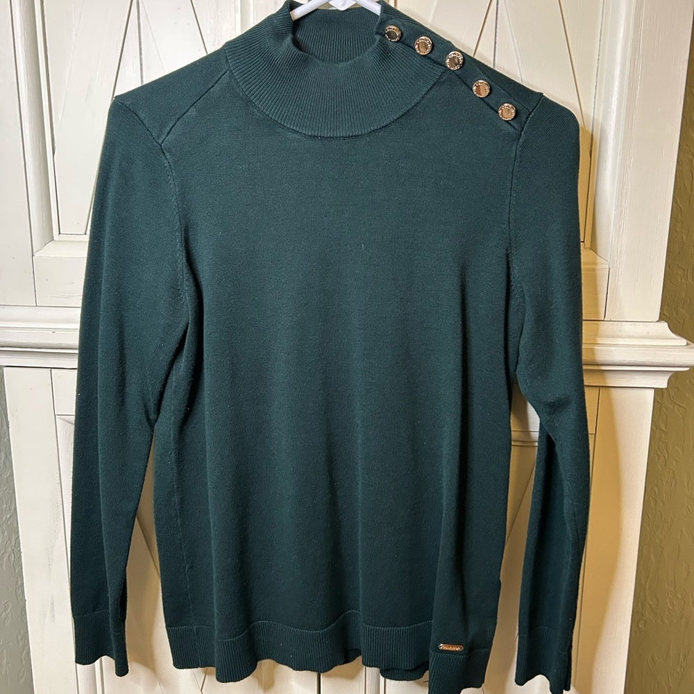 Calvin Klein Collection Forest Green Turtleneck Sweater